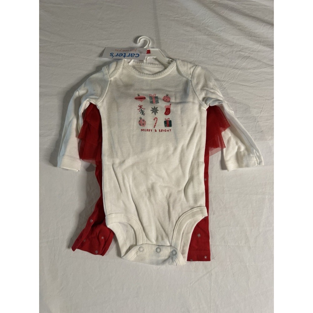 Carter's Baby Girl Christmas Winter Outfit Newborn, 6-Month